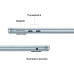 Apple MacBook Air 13'' M4 chip 10-core CPU and 8-core GPU, 16GB, 256GB SSD - Sky Blue