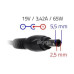 TRX Akyga 65W napájecí adaptér/ nabíječka/  Asus/ HP/ Toshiba/ 19V/ 3.42A/ 5.5x2.5mm konektor/ neoriginální