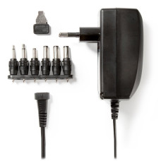 NEDIS univerzální napájecí AC adaptér/ 27 W/ 3 - 12 VDC/ 100 - 240 V AC/ 6 konektorů/ 1,8 m/ černý