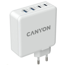 CANYON síťová rychlonabíječka H-100 (100W), vstup 100-240V, výstup USB-C1/C2 5-20V, USB-A 1/A2 4.5-20V