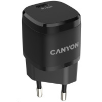 CANYON nabíječka do sítě H-20-05, 1x USB-C PD 20W, černá