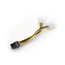 AKASA redukce napájení 2x4pin Molex na 1x6pin PCIe / AK-CB4-6 / 10 cm