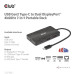 Club3D Dokovací stanice USB Gen2 Type-C na Dual DisplayPort 4k60Hz 7-in-1 Portable Dock