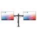 CONNECT IT TwinArm stolní držák na 2 monitory, tyč, ČERNÝ