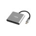 Natec multifunkční adaptér Fowler MINI USB-C PD, USB 3.0, HDMI 4K