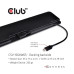 Club3D dokovací stanice USB-C s napájecím adaptérem Triple Dynamic PD, 65 W