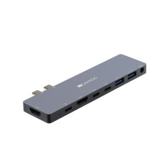 CANYON replikátor portů DS-8, 8v1, pro Apple Mackbook s Thunderbolt 3 (USB-C 87W)