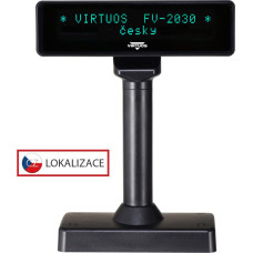 VFD zák.displej FV-2030B 2x20, 9mm,Serial, černý