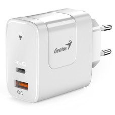 GENIUS nabíječka PD-65AC, 65W, rychlé nabíjení, USB-C PD3.0, USB-A QC3.0, bílá