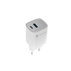 Universální USB nabíječka Natec RIBERA GaN 30W, 1X USB-A, 1X USB-C, černá