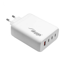 Akyga Nabíječka univerzální USB-A + 3x USB-C PD 5-28V / max. 5A 140W Quick Charge 3.0 GaN, bílá