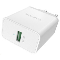 CANYON Nabíječka do sítě H-24, 1x USB-A, Quick Charge 3.0, 24W, bílá