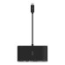 Belkin USB-C multimediální adaptér na HDMI, VGA, RJ45, USB-A 3.0 , až 100W napájení Power Delivery, černá