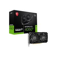 MSI VGA NVIDIA GeForce RTX 4060 Ti VENTUS 2X BLACK 8G OC, RTX 4060 Ti, 8GB GDDR6X