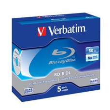 VERBATIM BD-R DL(5-Pack)Jewel/6x/50GB