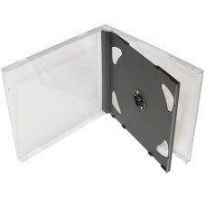 COVER IT box jewel + tray/ plastový obal na 2 CD/ 10mm/ černý