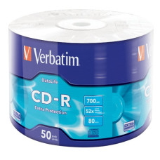 VERBATIM CD-R 700MB/ 52x/ 80min/ 50pack/ wrap