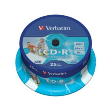 VERBATIM CD-R(25-Pack)Spindle/Printable/52x/700MB