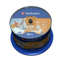 VERBATIM DVD-R(50-Pack)Cake/Print/16x/4.7GB/NoID