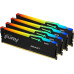 Kingston FURY Beast/DDR5/128GB/5200MHz/CL40/4x32GB/RGB/Black