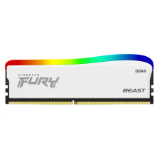 Kingston FURY Beast White DDR4 16GB (Kit 2x8GB) 3600MT/s DIMM CL17 RGB SE