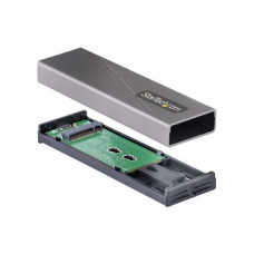 StarTech.com USB-C 10Gbps to M.2 NVMe or M.2 SATA SSD Enclosure, Tool-free M.2 PCIe/SATA NGFF SSD Enclosure, Portable Aluminum Case, USB Type-C & USB-A Host Cables, For 2230/2242/2260/2280