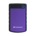 TRANSCEND 2TB StoreJet 25H3P SLIM, 2.5”, USB 3.0 (3.1 Gen 1) Externí Anti-Shock disk, tenký profil, černo/fialový