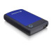 TRANSCEND 1TB StoreJet 25H3B SLIM, 2.5”, USB 3.0 (3.1 Gen 1) Externí Anti-Shock disk, tenký profil, černo/modrý