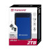 TRANSCEND 4TB StoreJet 25H3B, 2.5”, USB 3.0 (3.1 Gen 1) Externí Anti-Shock disk, tenký profil, černo/modrý