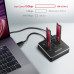 AXAGON ADSA-M2C, USB-C 3.2 Gen 2 -  2x M.2 NVMe SSD CLONE MASTER dokovací stanice