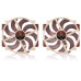 NOCTUA Ventilátory NF-A14x25r G2 PWM, Set 2 Ventilátorů, 140x140x25, PWM