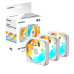GIGABYTE ventilátor EZ CHAIN RVS FAN 3-PACK, 3x120mm, bílá