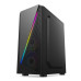 1stCOOL skříň SHARK 2, middle tower, AU, USB 3.0, bez zdroje, RGB fan, průhledná bočnice, černá