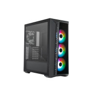 Cooler Master case MasterBox 520, ATX, bez zdroje, průhledná bočnice, černá