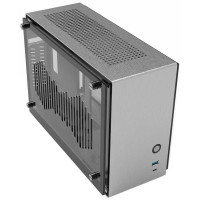 Zalman skříň M2 Mini / mini tower / ITX / 80 mm fan / USB 3.0 / USB 3.1 / riser card / prosklené bočnice / stříbrná