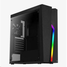 Aerocool ML G Bolt-G-BK-v1, skříň Mid Tower, ATX, bez zdroje, 2xUSB 2.0, 1xUSB 3.0, černá, RGB