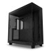 NZXT skříň H6 Flow dvoukomorová / MidT / 3x120mm fan / 2xUSB 3.2 / USB-C / prosklená bočnice i čelo / černá