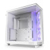 NZXT skříň H6 Flow RGB dvoukomorová / MidT / 3x120mm RGB fan / 2xUSB 3.2 / USB-C / prosklená / bílá