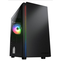 COUGAR PC skříň Purity RGB Black Mini Tower TG Front Panel ARGB strip / 1 x ARGB Fan / 3mm TG Left Panel