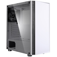 Zalman case miditower R2 white, bez zdroje, ATX, 1x 120mm RGB ventilátor, 1x USB 3.0, 2x USB 2.0, tvrzené sklo, bílá