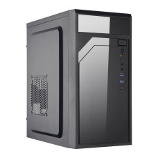 EUROCASE skříň ML M6-590B, Mini Tower, 1xUSB-C, 2x USB 3.0, 2x audio, černá