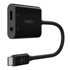 Belkin USB-C adaptér/rozdvojka 1x USB-C M/ 1x USB-C F napájení 60W + 1x 3,5mm jack