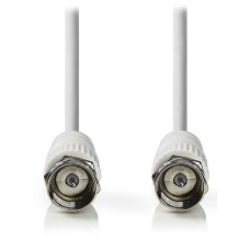 NEDIS kabel anténní/ F zástrčka - F zástrčka/ bílý/ 1,5m