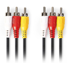 NEDIS komponentní video kabel/ 3x CINCH zástrčka - 3x CINCH zástrčka/ černý/ 2m