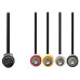 NEDIS redukční audio kabel DIN/ 5pin zástrčka DIN - 4× zástrčka RCA/ černý/ 1m