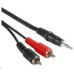 PremiumCord Kabel Jack 3.5mm-2xCINCH M/M 10m