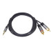 PremiumCord HQ stíněný kabel stereo Jack 3.5mm-2xCINCH M/M 3m