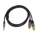 PremiumCord HQ stíněný kabel stereo Jack 3.5mm-2xCINCH M/M 3m