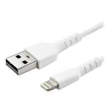 StarTech.com 3 ft(1m) Durable White USB-A to Lightning Cable, Heavy Duty Rugged Aramid Fiber USB Type A to Lightning Charger/Sync Power Cord, Apple MFi Certified iPad/iPhone 12 Pro Max