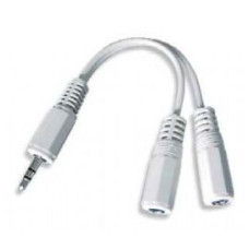 Kabel.rozdvojka jack 3,5na2x3,5mm M/F,10cm, audio